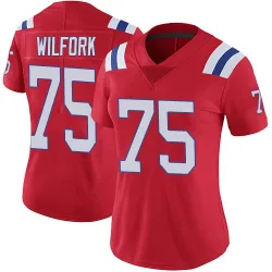 New England Patriots Women's Limited Red Vapor Untouchable Alternate Jersey (75 Vince Wilfork)