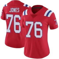 New England Patriots Women's Limited Red Vapor Untouchable Alternate Jersey (76 Caleb Jones)