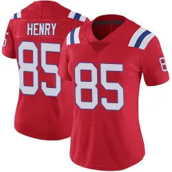 New England Patriots Women's Limited Red Vapor Untouchable Alternate Jersey (85 Hunter Henry)