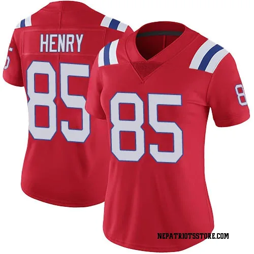New England Patriots Women's Limited Red Vapor Untouchable Alternate Jersey (85 Hunter Henry)