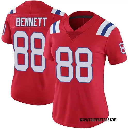 New England Patriots Women's Limited Red Vapor Untouchable Alternate Jersey (88 Martellus Bennett)