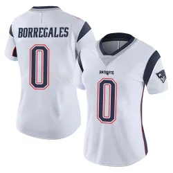 New England Patriots Women's Limited White Vapor Untouchable Jersey (0 Andres Borregales)