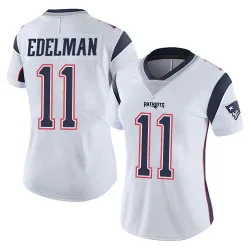 New England Patriots Women's Limited White Vapor Untouchable Jersey (11 Julian Edelman)