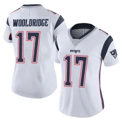 New England Patriots Women's Limited White Vapor Untouchable Jersey (17 Ben Wooldridge)