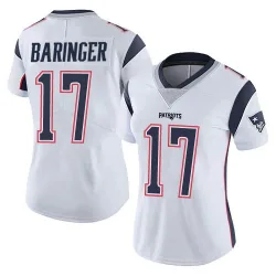 New England Patriots Women's Limited White Vapor Untouchable Jersey (17 Bryce Baringer)
