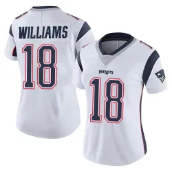 New England Patriots Women's Limited White Vapor Untouchable Jersey (18 Kyle Williams)