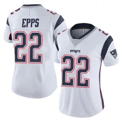 New England Patriots Women's Limited White Vapor Untouchable Jersey (22 Marcus Epps)
