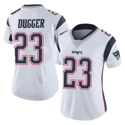 New England Patriots Women's Limited White Vapor Untouchable Jersey (23 Kyle Dugger)