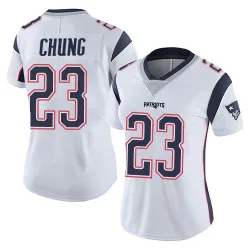 New England Patriots Women's Limited White Vapor Untouchable Jersey (23 Patrick Chung)