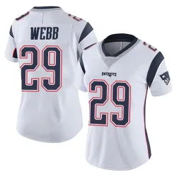 New England Patriots Women's Limited White Vapor Untouchable Jersey (29 Jeremiah Webb)