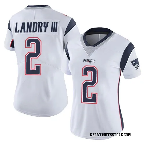 New England Patriots Women's Limited White Vapor Untouchable Jersey (2 Harold Landry III)