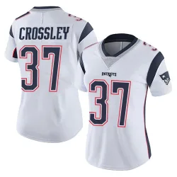 New England Patriots Women's Limited White Vapor Untouchable Jersey (37 Brandon Crossley)