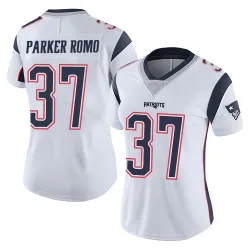 New England Patriots Women's Limited White Vapor Untouchable Jersey (37 John Parker Romo)