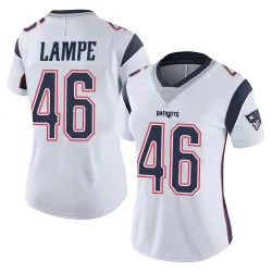 New England Patriots Women's Limited White Vapor Untouchable Jersey (46 Brock Lampe)