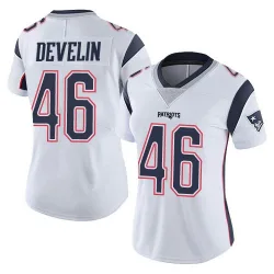 New England Patriots Women's Limited White Vapor Untouchable Jersey (46 James Develin)