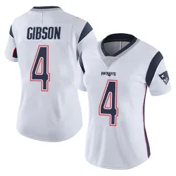 New England Patriots Women's Limited White Vapor Untouchable Jersey (4 Antonio Gibson)