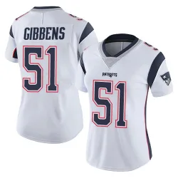 New England Patriots Women's Limited White Vapor Untouchable Jersey (51 Jack Gibbens)