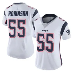 New England Patriots Women's Limited White Vapor Untouchable Jersey (55 Tyrese Robinson)