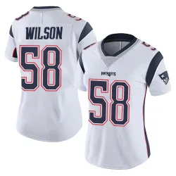 New England Patriots Women's Limited White Vapor Untouchable Jersey (58 Jared Wilson)