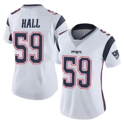 New England Patriots Women's Limited White Vapor Untouchable Jersey (59 Terez Hall)
