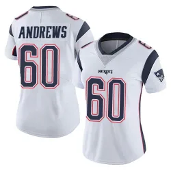 New England Patriots Women's Limited White Vapor Untouchable Jersey (60 David Andrews)