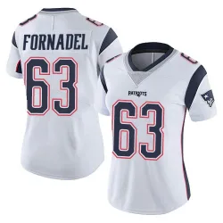 New England Patriots Women's Limited White Vapor Untouchable Jersey (63 Liam Fornadel)