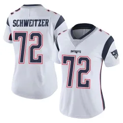 New England Patriots Women's Limited White Vapor Untouchable Jersey (72 Wes Schweitzer)