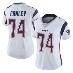 New England Patriots Women's Limited White Vapor Untouchable Jersey (74 Jack Conley)