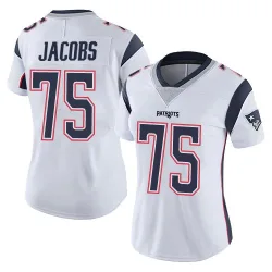 New England Patriots Women's Limited White Vapor Untouchable Jersey (75 Demontrey Jacobs)
