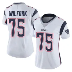 New England Patriots Women's Limited White Vapor Untouchable Jersey (75 Vince Wilfork)
