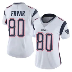 New England Patriots Women's Limited White Vapor Untouchable Jersey (80 Irving Fryar)