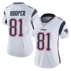 New England Patriots Women's Limited White Vapor Untouchable Jersey (81 Austin Hooper)