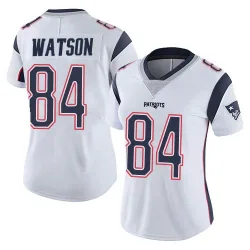 New England Patriots Women's Limited White Vapor Untouchable Jersey (84 Benjamin Watson)