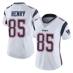 New England Patriots Women's Limited White Vapor Untouchable Jersey (85 Hunter Henry)