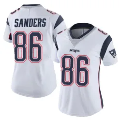 New England Patriots Women's Limited White Vapor Untouchable Jersey (86 Braylon Sanders)