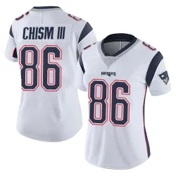 New England Patriots Women's Limited White Vapor Untouchable Jersey (86 Efton Chism III)