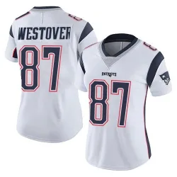 New England Patriots Women's Limited White Vapor Untouchable Jersey (87 Jack Westover)
