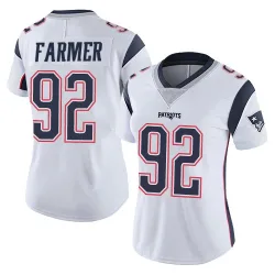 New England Patriots Women's Limited White Vapor Untouchable Jersey (92 Joshua Farmer)