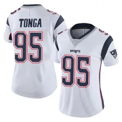 New England Patriots Women's Limited White Vapor Untouchable Jersey (95 Khyiris Tonga)