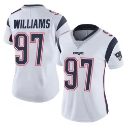New England Patriots Women's Limited White Vapor Untouchable Jersey (97 Milton Williams)