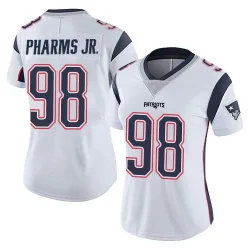 New England Patriots Women's Limited White Vapor Untouchable Jersey (98 Jeremiah Pharms Jr.)