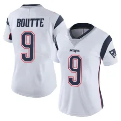 New England Patriots Women's Limited White Vapor Untouchable Jersey (9 Kayshon Boutte)