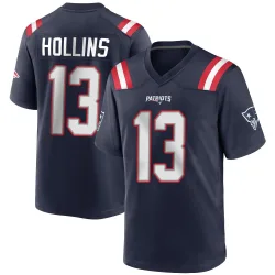 New England Patriots Youth Game Navy Blue Team Color Jersey (13 Mack Hollins)