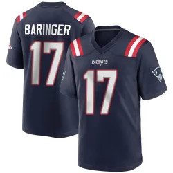 New England Patriots Youth Game Navy Blue Team Color Jersey (17 Bryce Baringer)