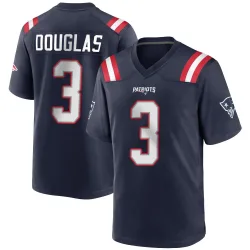 New England Patriots Youth Game Navy Blue Team Color Jersey (3 DeMario Douglas)