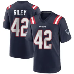 New England Patriots Youth Game Navy Blue Team Color Jersey (42 Cam Riley)