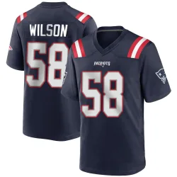 New England Patriots Youth Game Navy Blue Team Color Jersey (58 Jared Wilson)