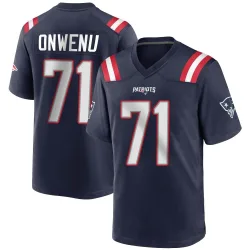 New England Patriots Youth Game Navy Blue Team Color Jersey (71 Mike Onwenu)