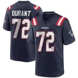 New England Patriots Youth Game Navy Blue Team Color Jersey (72 Yasir Durant)
