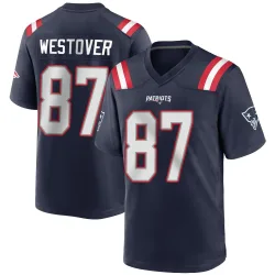 New England Patriots Youth Game Navy Blue Team Color Jersey (87 Jack Westover)